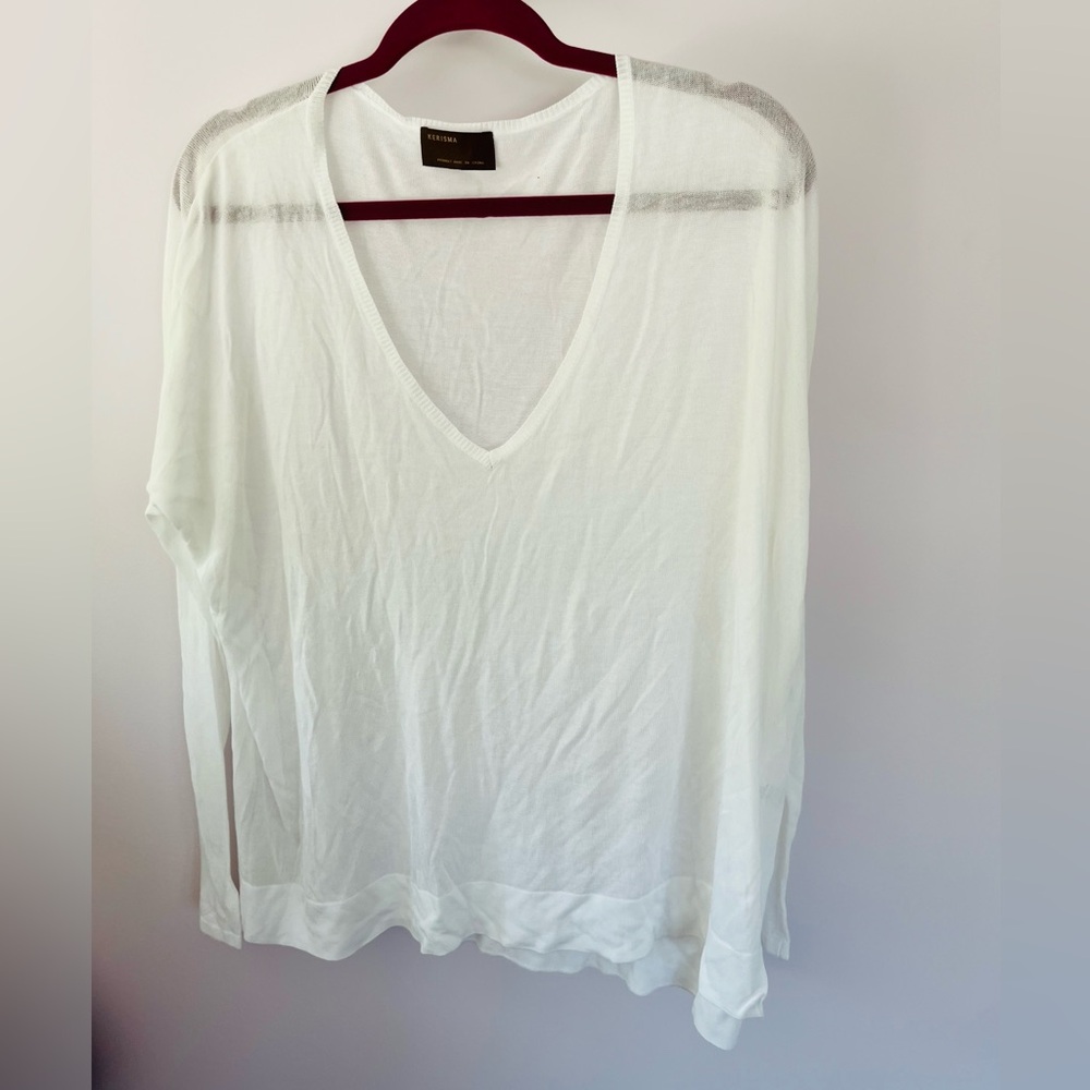 Kerisma White V Neck Sweater